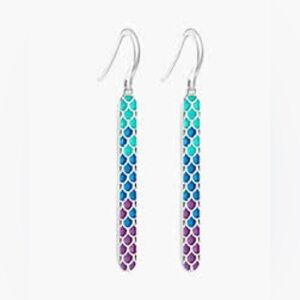 Mermaid Scales Drop Bar Earrings NEW Chamilia